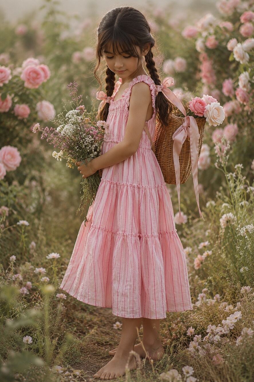 Zara Chasing Butterflies Gauzy Tiered Twirl Maxi Dress 9